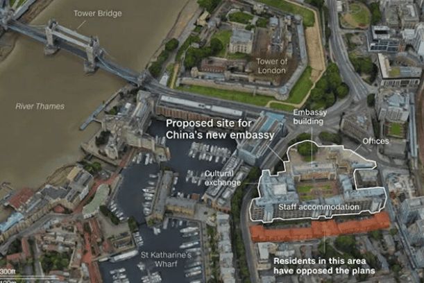 终于要批中使馆项目,英方承认:美国反复插手